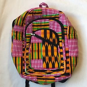 Pink Kente Bookbag
